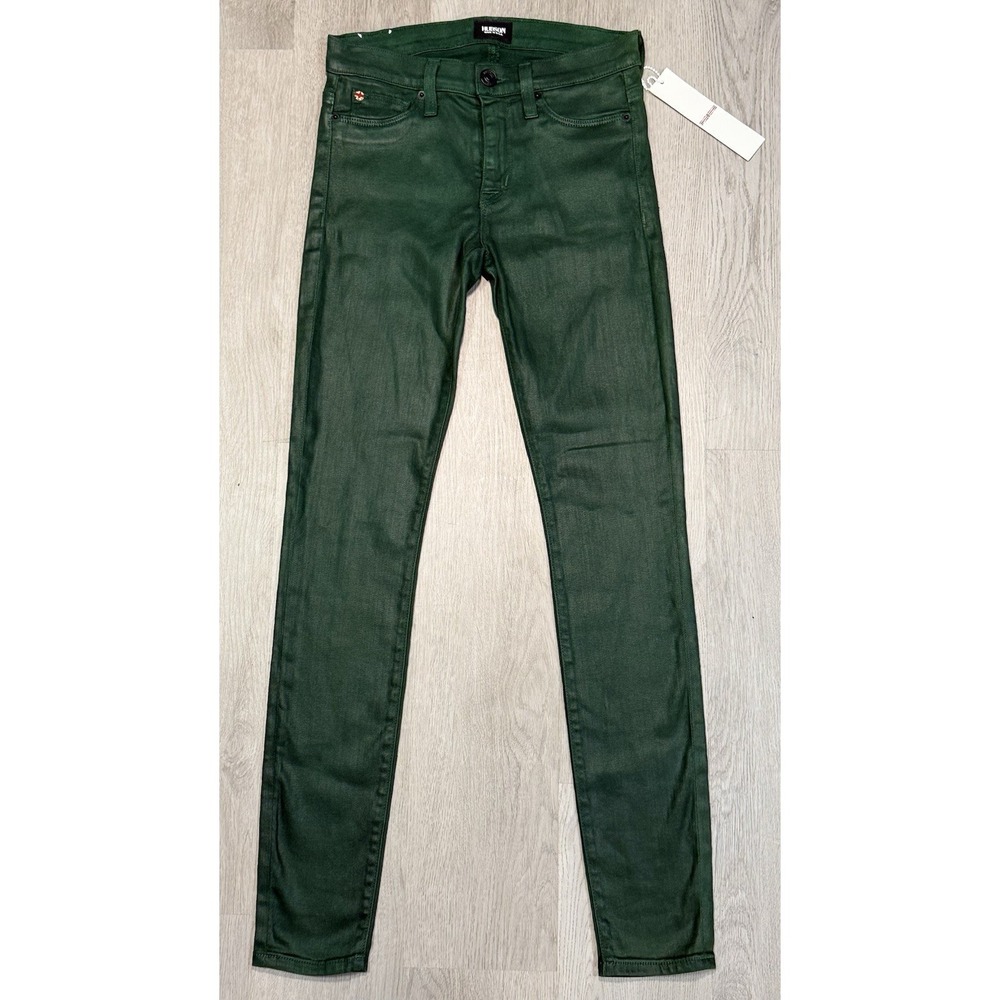 HUDSON Nico Super Skinny Mid Rise Skinny Jeans Women Size 25 Emerald Green NWT
